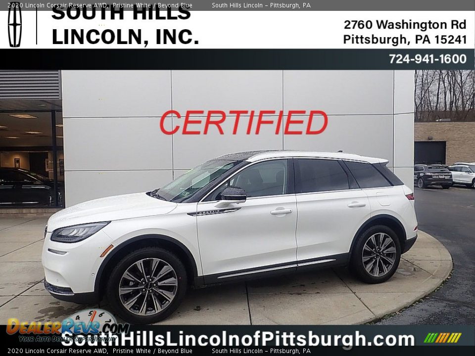 2020 Lincoln Corsair Reserve AWD Pristine White / Beyond Blue Photo #1