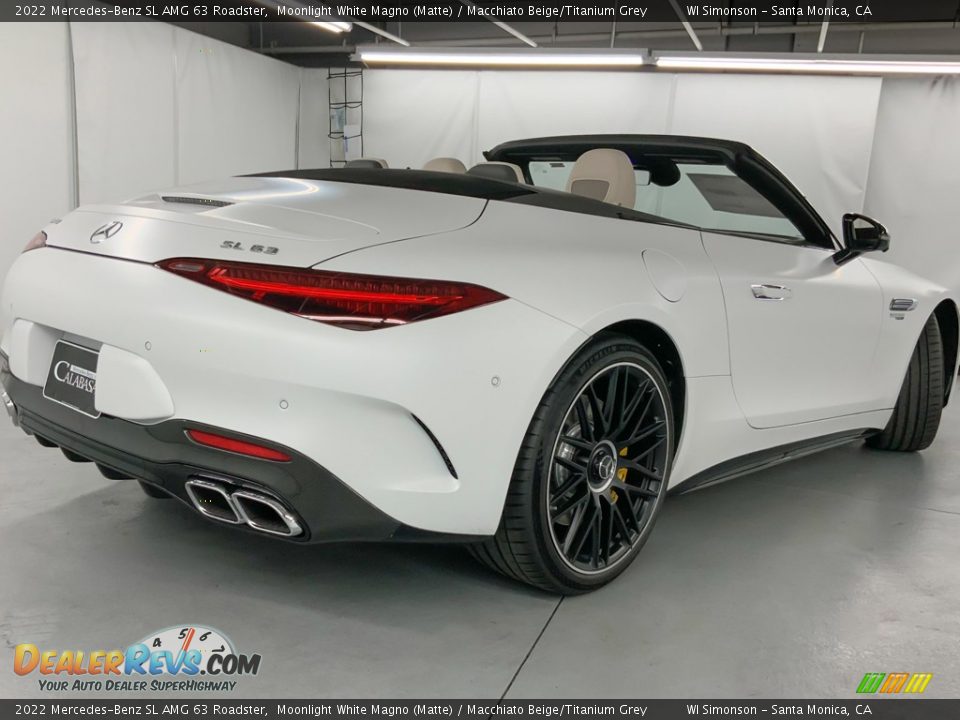 2022 Mercedes-Benz SL AMG 63 Roadster Moonlight White Magno (Matte) / Macchiato Beige/Titanium Grey Photo #6