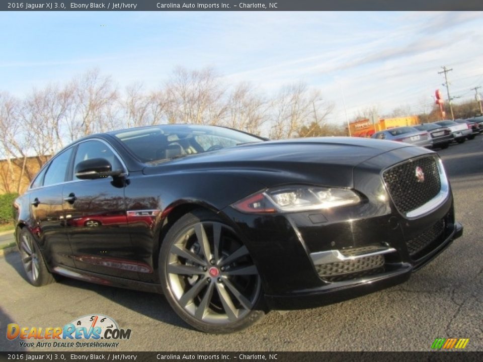 2016 Jaguar XJ 3.0 Ebony Black / Jet/Ivory Photo #1