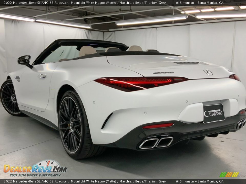 2022 Mercedes-Benz SL AMG 63 Roadster Moonlight White Magno (Matte) / Macchiato Beige/Titanium Grey Photo #8