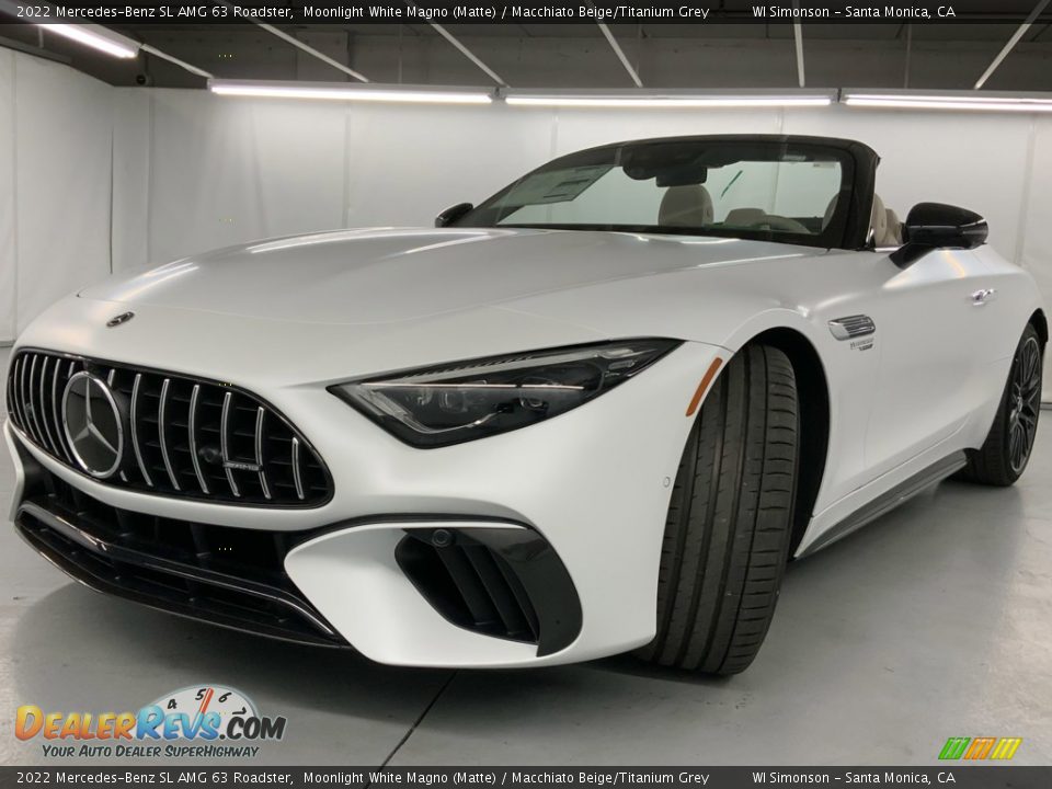 2022 Mercedes-Benz SL AMG 63 Roadster Moonlight White Magno (Matte) / Macchiato Beige/Titanium Grey Photo #9