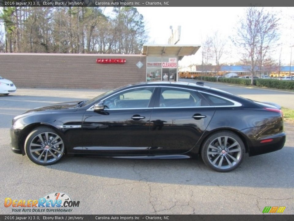 2016 Jaguar XJ 3.0 Ebony Black / Jet/Ivory Photo #7