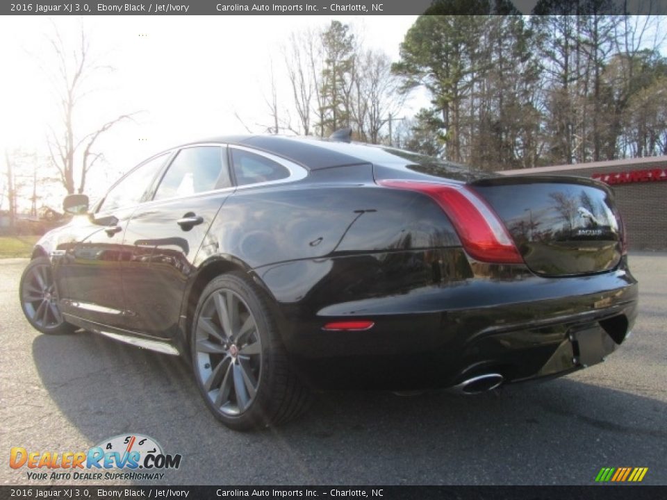 2016 Jaguar XJ 3.0 Ebony Black / Jet/Ivory Photo #8