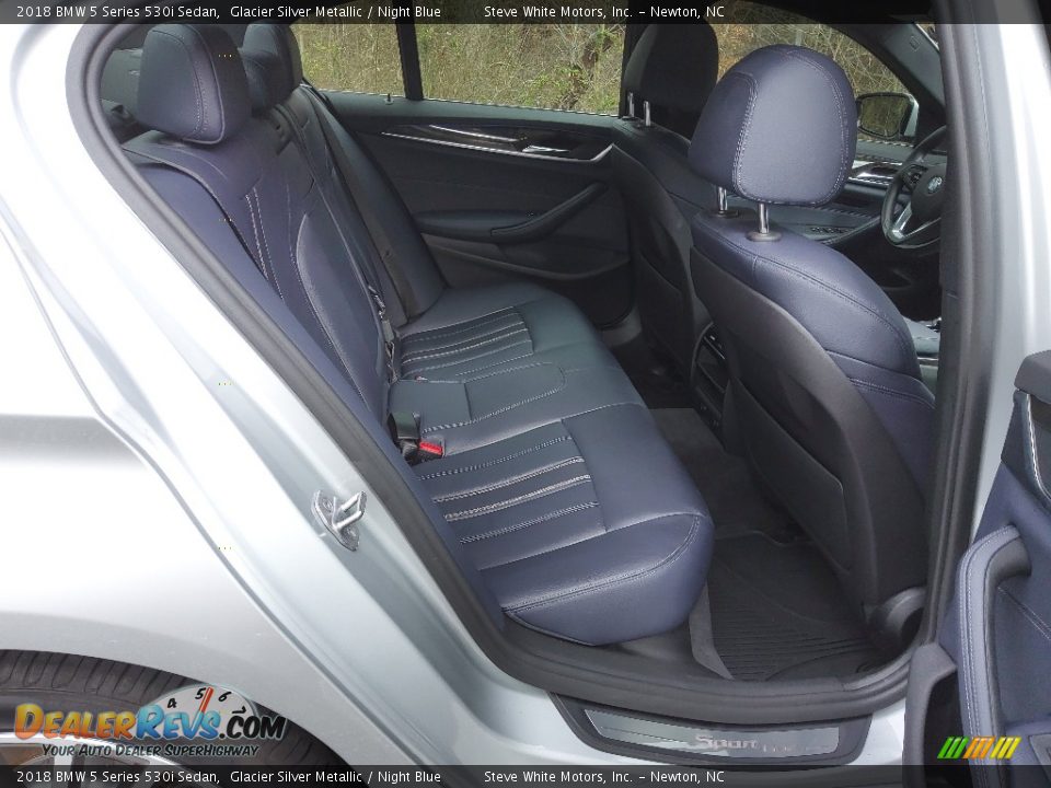 Rear Seat of 2018 BMW 5 Series 530i Sedan Photo #15