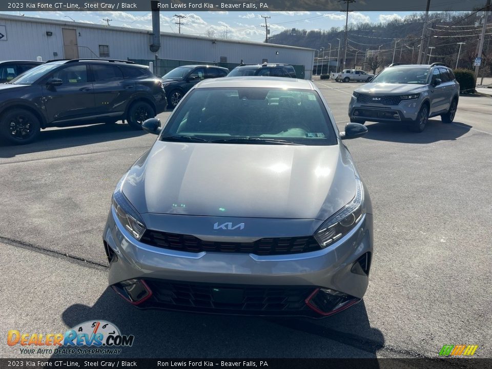 2023 Kia Forte GT-Line Steel Gray / Black Photo #3