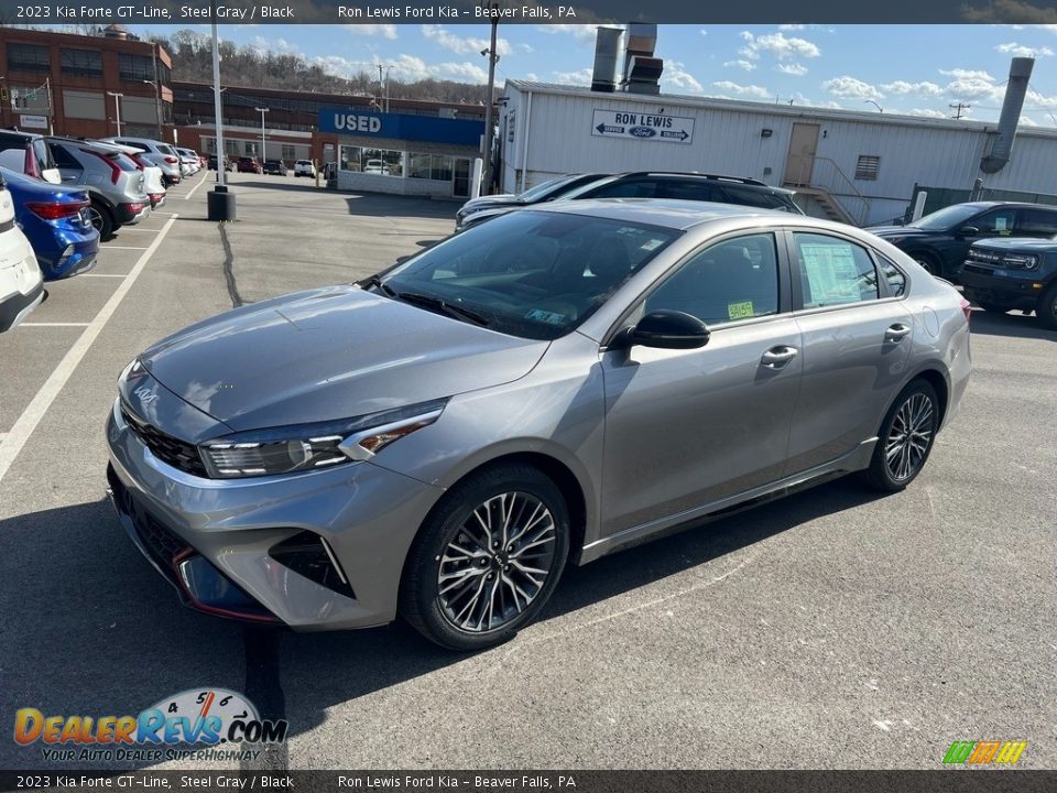 2023 Kia Forte GT-Line Steel Gray / Black Photo #4