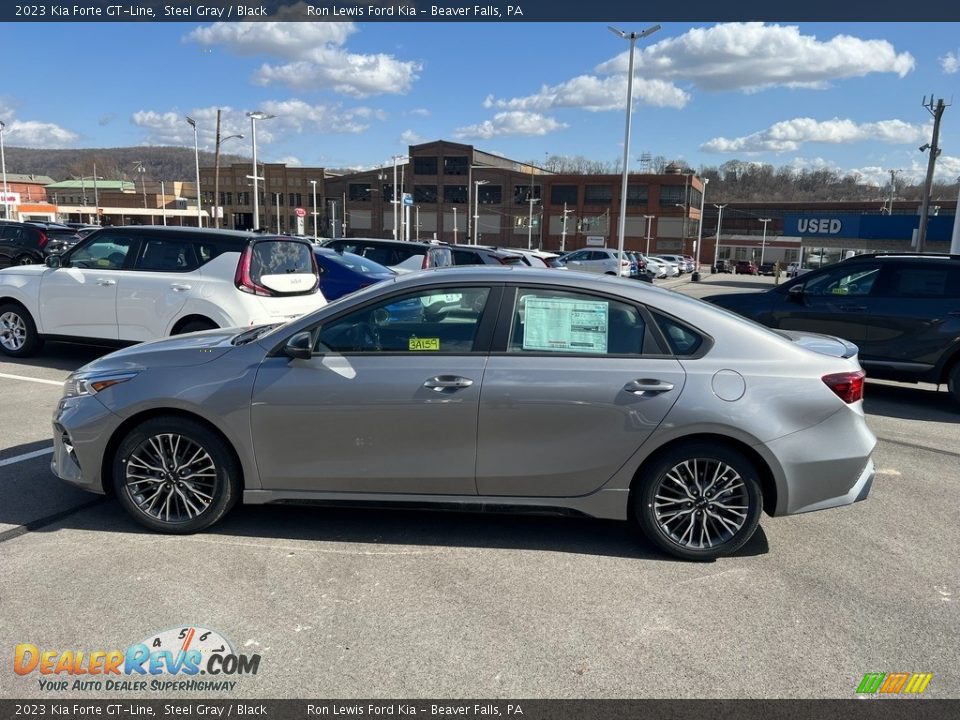 2023 Kia Forte GT-Line Steel Gray / Black Photo #6