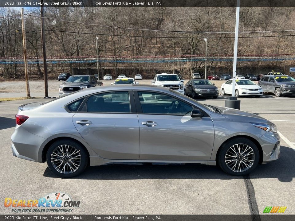 2023 Kia Forte GT-Line Steel Gray / Black Photo #7