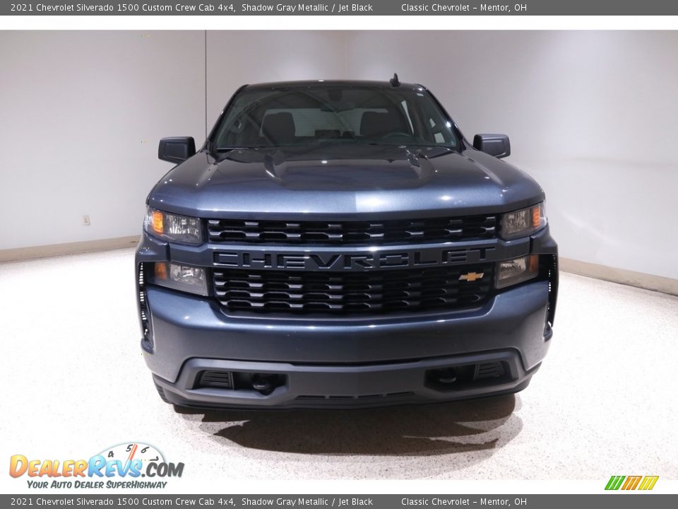 2021 Chevrolet Silverado 1500 Custom Crew Cab 4x4 Shadow Gray Metallic / Jet Black Photo #2