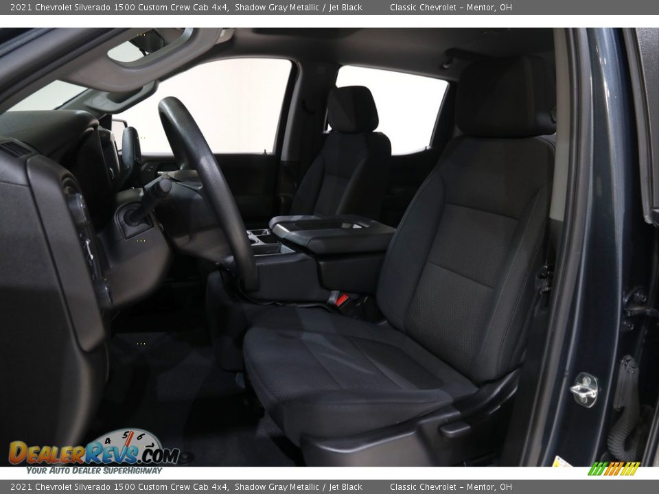 2021 Chevrolet Silverado 1500 Custom Crew Cab 4x4 Shadow Gray Metallic / Jet Black Photo #5