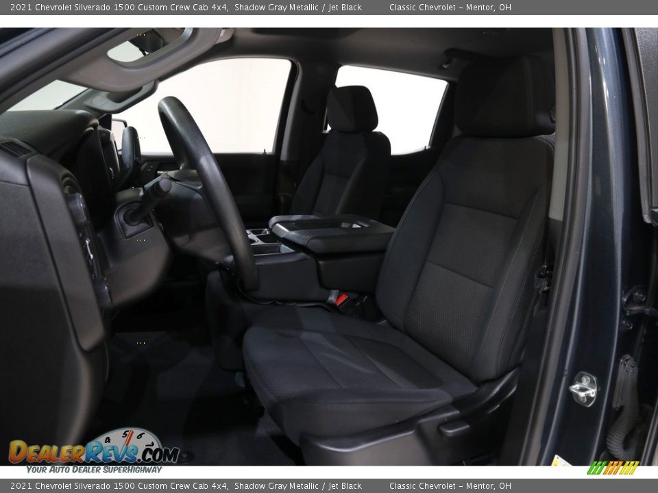 2021 Chevrolet Silverado 1500 Custom Crew Cab 4x4 Shadow Gray Metallic / Jet Black Photo #5