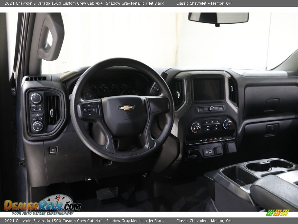 2021 Chevrolet Silverado 1500 Custom Crew Cab 4x4 Shadow Gray Metallic / Jet Black Photo #7