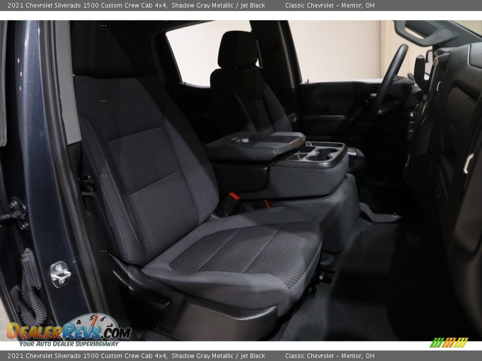 2021 Chevrolet Silverado 1500 Custom Crew Cab 4x4 Shadow Gray Metallic / Jet Black Photo #16