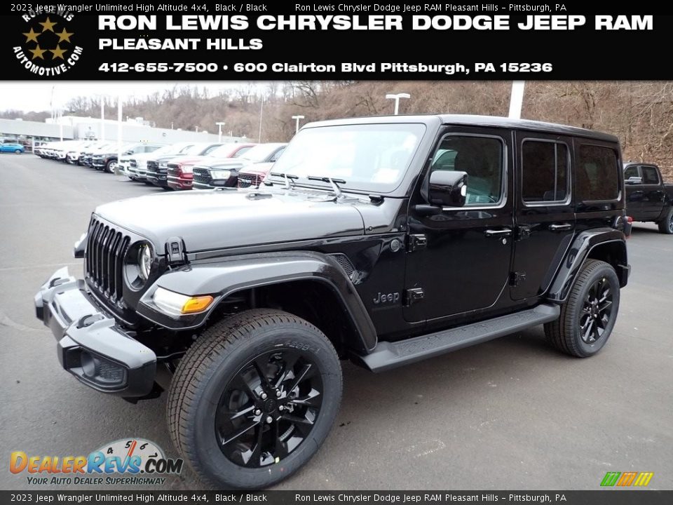 2023 Jeep Wrangler Unlimited High Altitude 4x4 Black / Black Photo #1