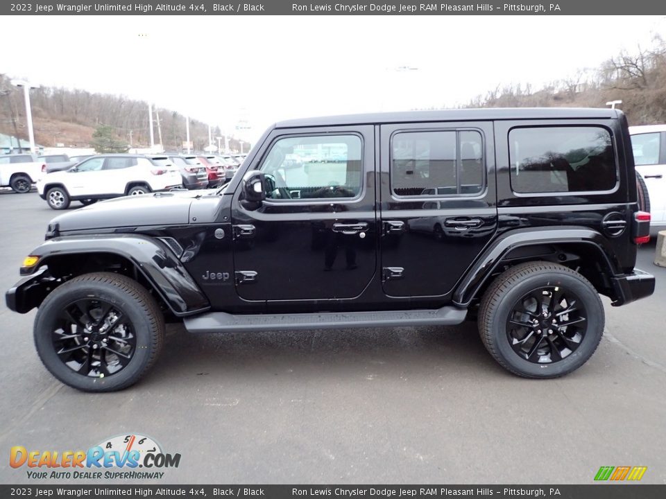 Black 2023 Jeep Wrangler Unlimited High Altitude 4x4 Photo #2