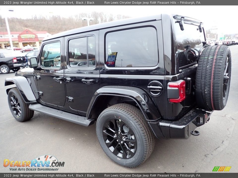 2023 Jeep Wrangler Unlimited High Altitude 4x4 Black / Black Photo #3