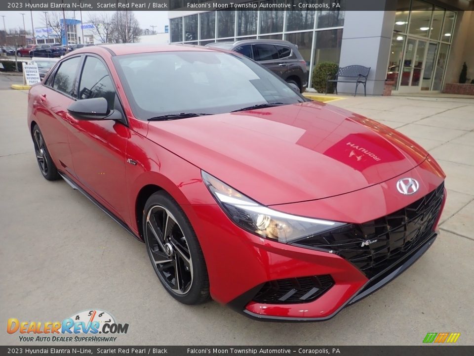 Scarlet Red Pearl 2023 Hyundai Elantra N-Line Photo #9