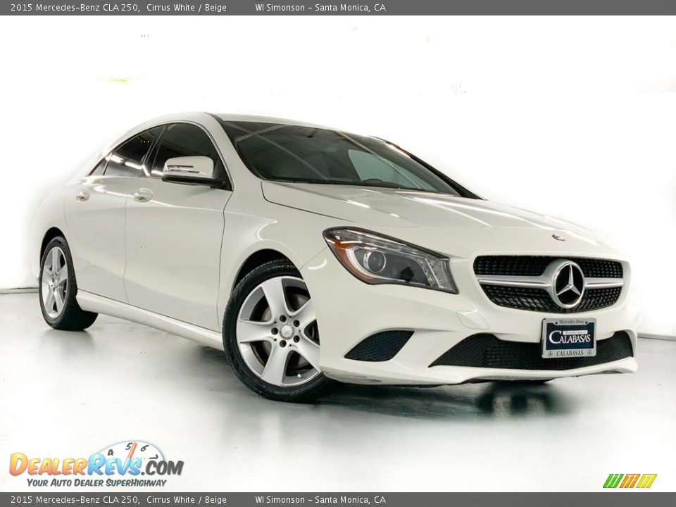 2015 Mercedes-Benz CLA 250 Cirrus White / Beige Photo #2