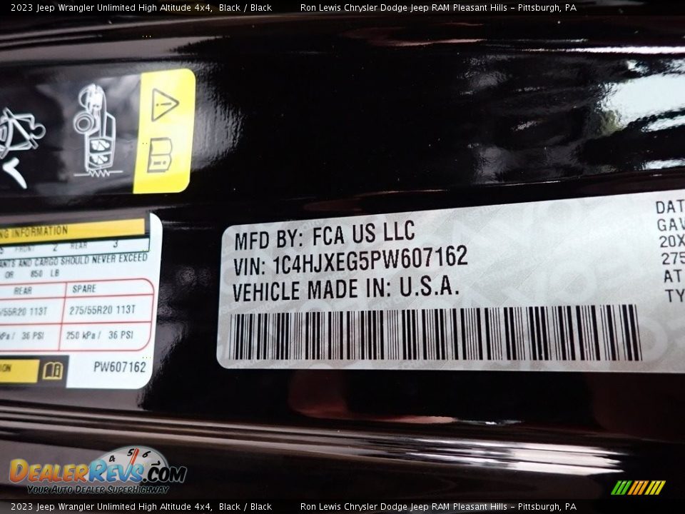 2023 Jeep Wrangler Unlimited High Altitude 4x4 Black / Black Photo #16