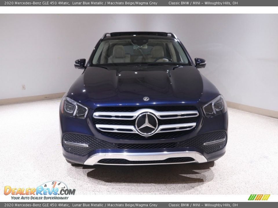 2020 Mercedes-Benz GLE 450 4Matic Lunar Blue Metallic / Macchiato Beige/Magma Grey Photo #2