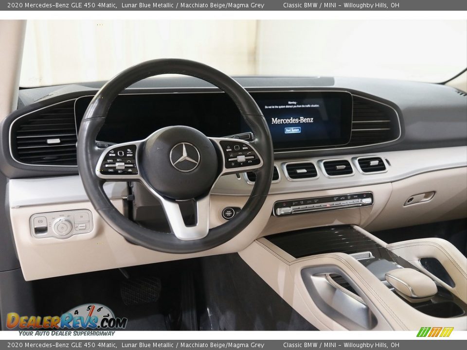 2020 Mercedes-Benz GLE 450 4Matic Lunar Blue Metallic / Macchiato Beige/Magma Grey Photo #7