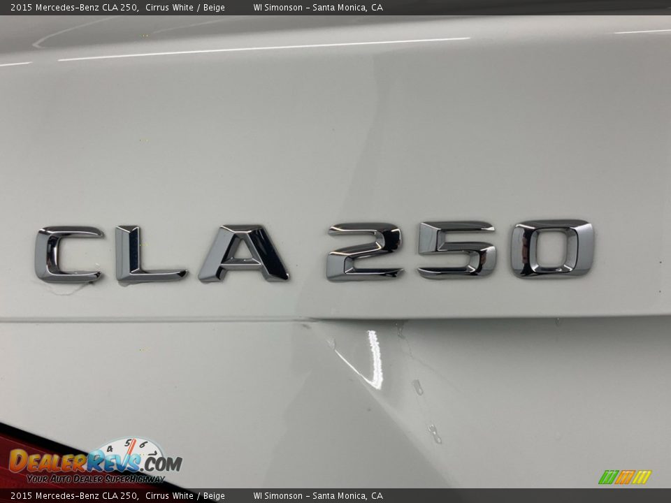 2015 Mercedes-Benz CLA 250 Cirrus White / Beige Photo #11