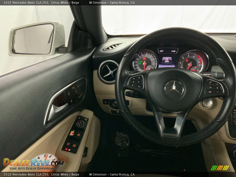 2015 Mercedes-Benz CLA 250 Cirrus White / Beige Photo #24