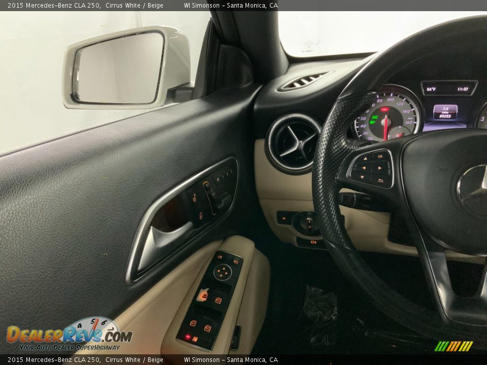 2015 Mercedes-Benz CLA 250 Cirrus White / Beige Photo #25