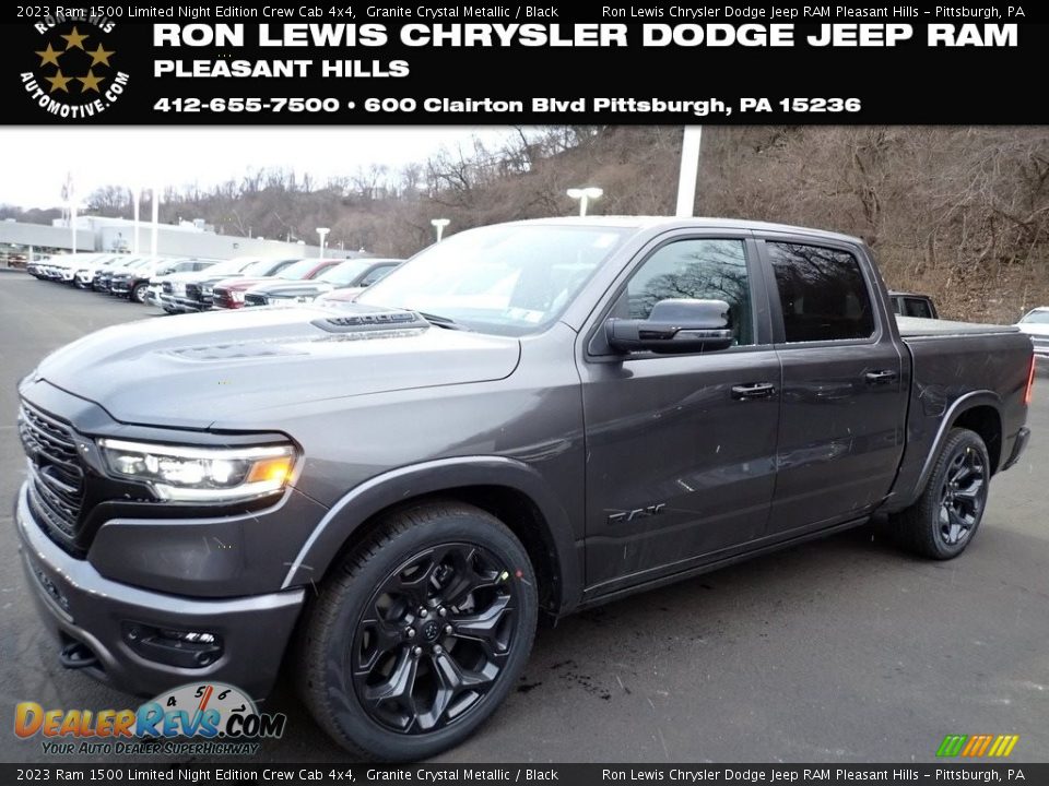 2023 Ram 1500 Limited Night Edition Crew Cab 4x4 Granite Crystal Metallic / Black Photo #1