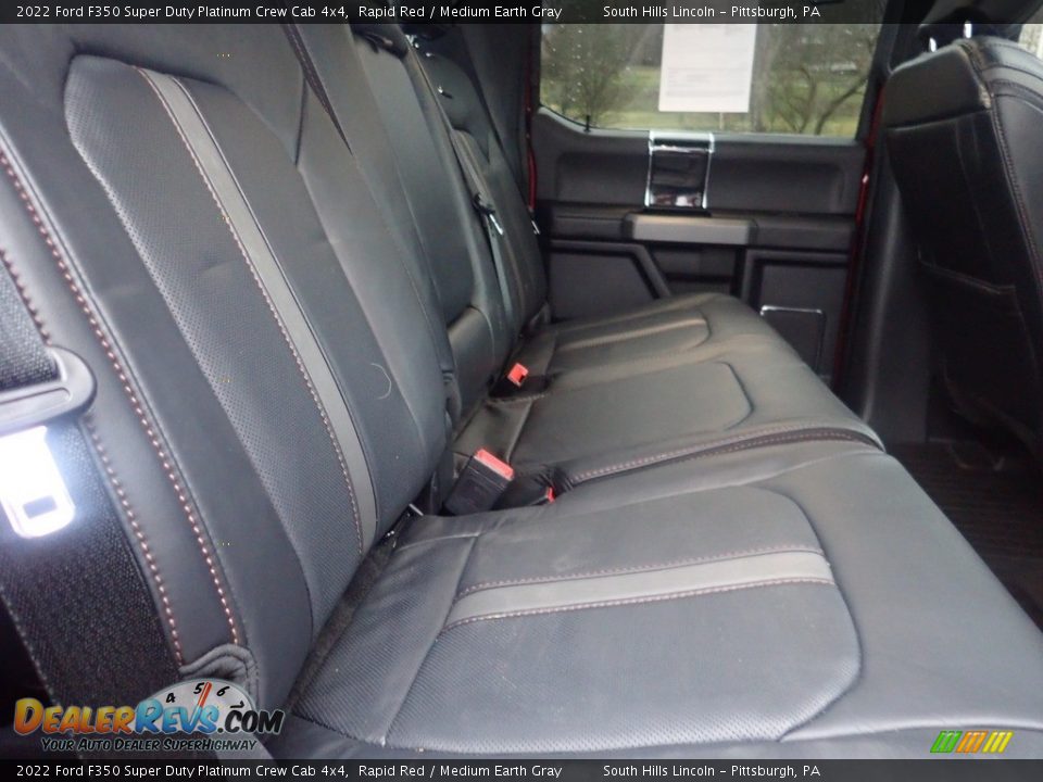 Rear Seat of 2022 Ford F350 Super Duty Platinum Crew Cab 4x4 Photo #14