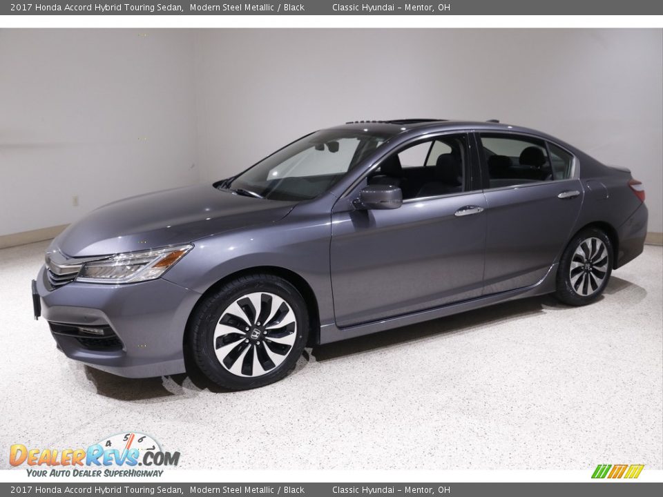 2017 Honda Accord Hybrid Touring Sedan Modern Steel Metallic / Black Photo #3