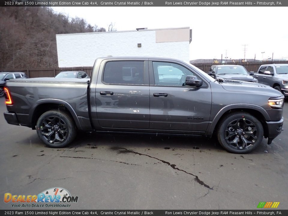 2023 Ram 1500 Limited Night Edition Crew Cab 4x4 Granite Crystal Metallic / Black Photo #7