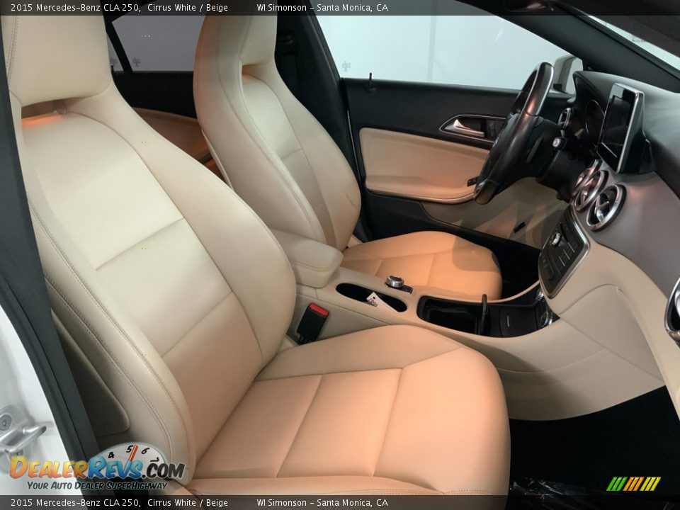 2015 Mercedes-Benz CLA 250 Cirrus White / Beige Photo #33