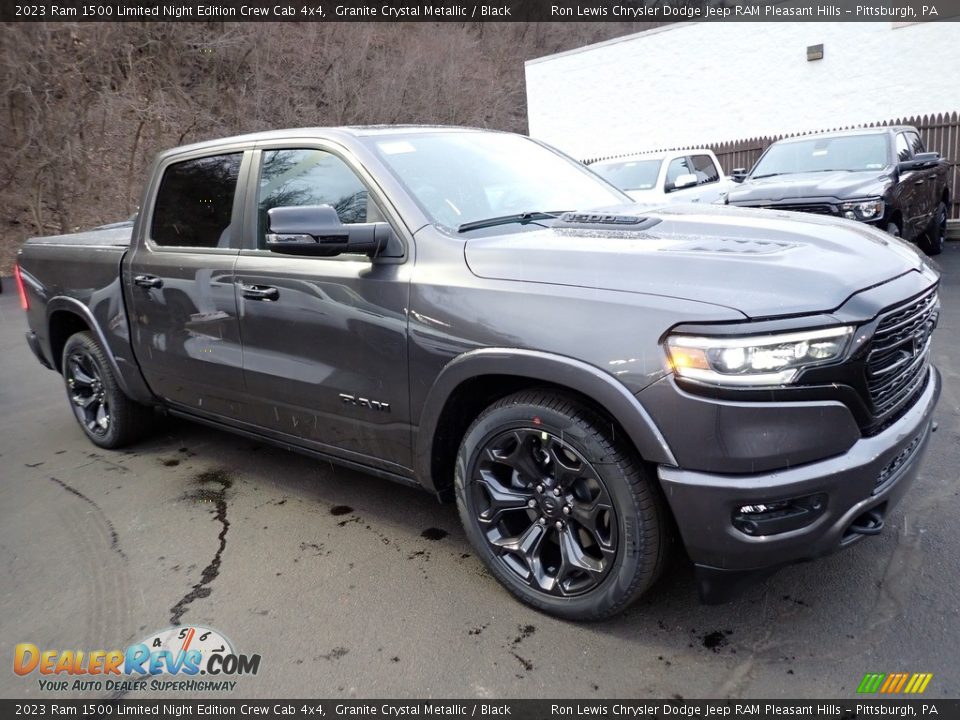 Front 3/4 View of 2023 Ram 1500 Limited Night Edition Crew Cab 4x4 Photo #8