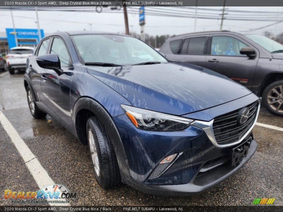 2020 Mazda CX-3 Sport AWD Deep Crystal Blue Mica / Black Photo #2
