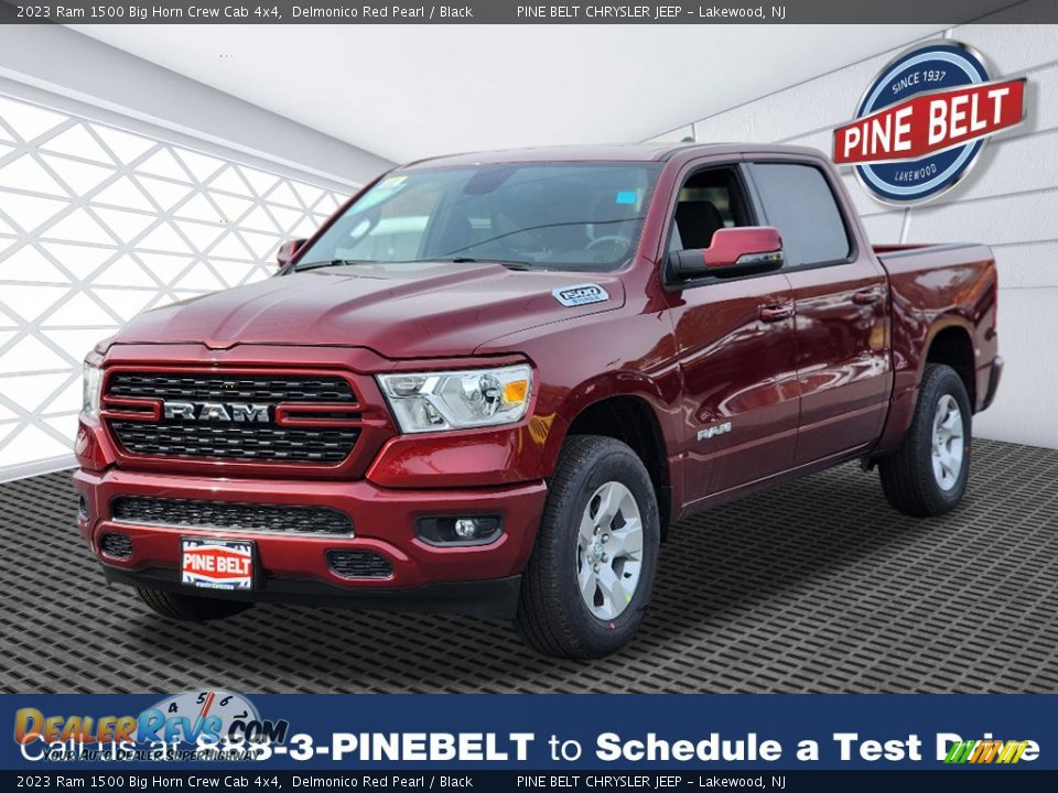 2023 Ram 1500 Big Horn Crew Cab 4x4 Delmonico Red Pearl / Black Photo #1