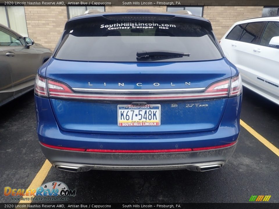 2020 Lincoln Nautilus Reserve AWD Artisan Blue / Cappuccino Photo #3