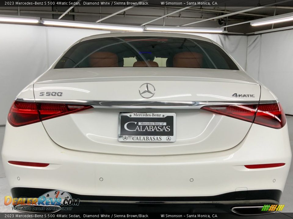 2023 Mercedes-Benz S 500 4Matic Sedan Diamond White / Sienna Brown/Black Photo #5