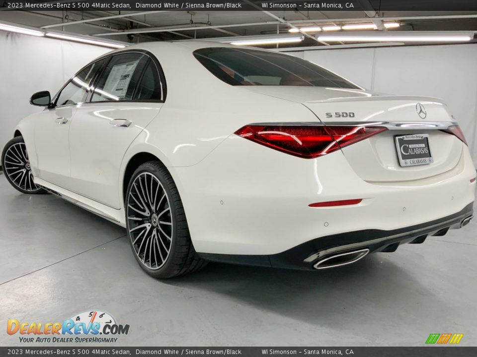 2023 Mercedes-Benz S 500 4Matic Sedan Diamond White / Sienna Brown/Black Photo #6