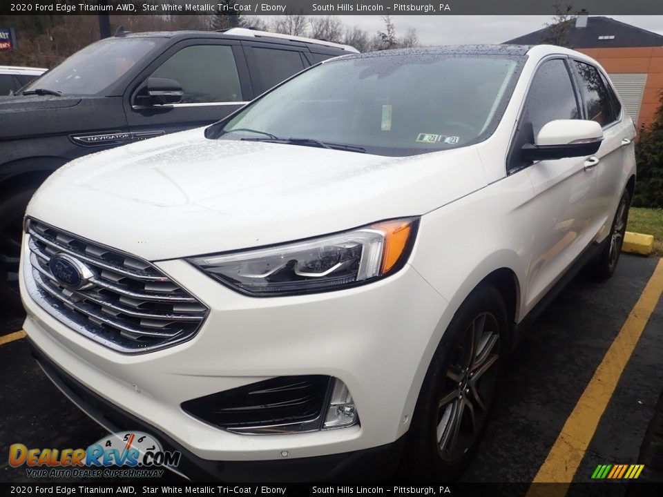 2020 Ford Edge Titanium AWD Star White Metallic Tri-Coat / Ebony Photo #1