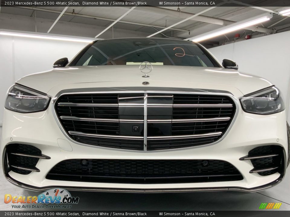 2023 Mercedes-Benz S 500 4Matic Sedan Diamond White / Sienna Brown/Black Photo #8