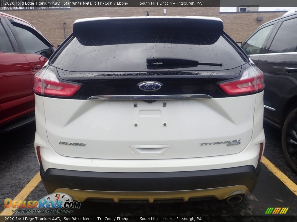 2020 Ford Edge Titanium AWD Star White Metallic Tri-Coat / Ebony Photo #3