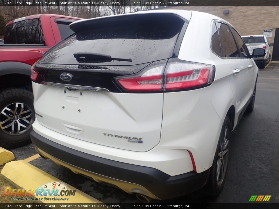 2020 Ford Edge Titanium AWD Star White Metallic Tri-Coat / Ebony Photo #4