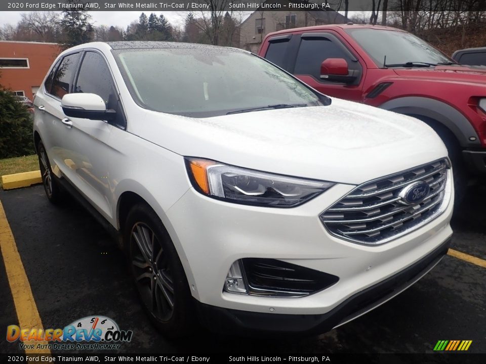 2020 Ford Edge Titanium AWD Star White Metallic Tri-Coat / Ebony Photo #5