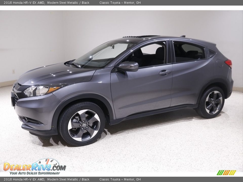 2018 Honda HR-V EX AWD Modern Steel Metallic / Black Photo #3