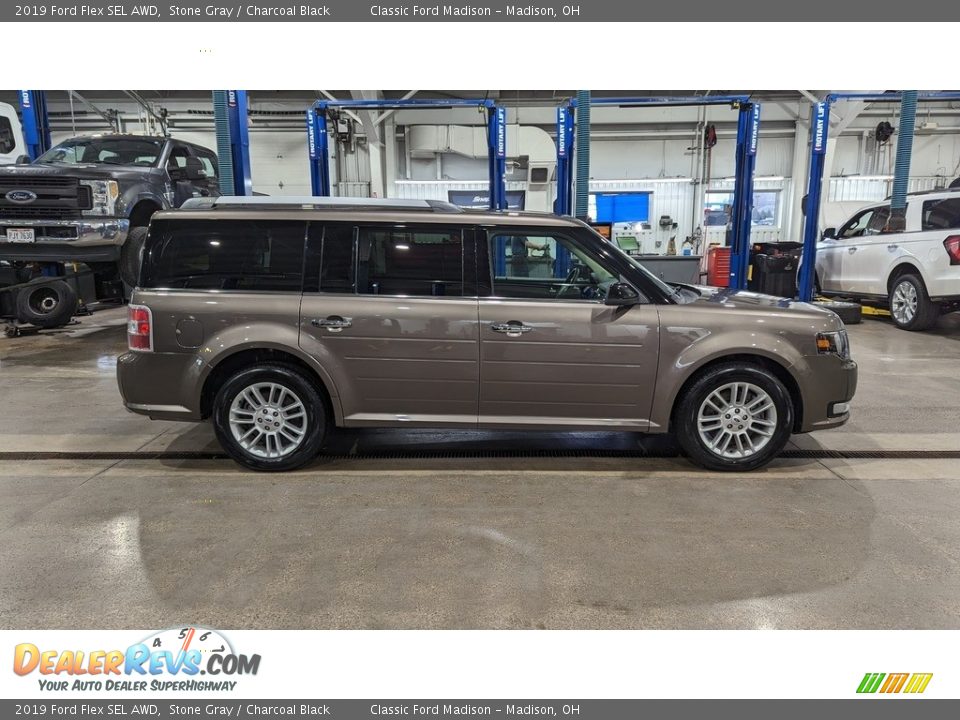 2019 Ford Flex SEL AWD Stone Gray / Charcoal Black Photo #6
