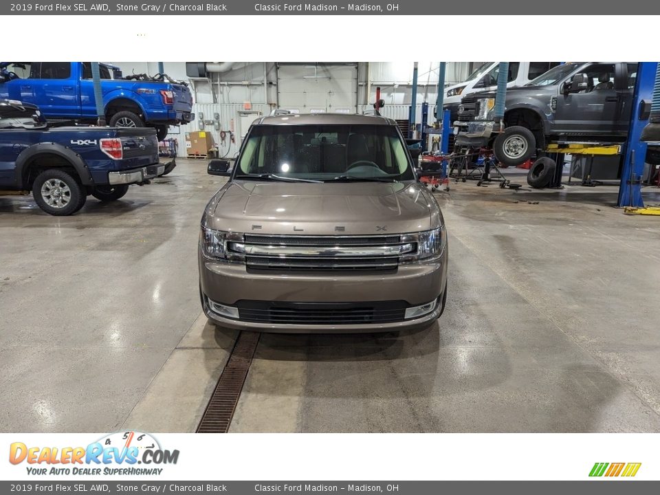 2019 Ford Flex SEL AWD Stone Gray / Charcoal Black Photo #8