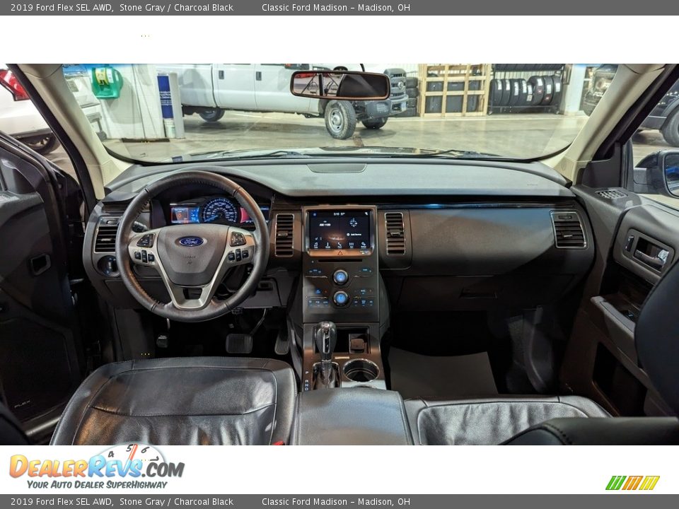 2019 Ford Flex SEL AWD Stone Gray / Charcoal Black Photo #14