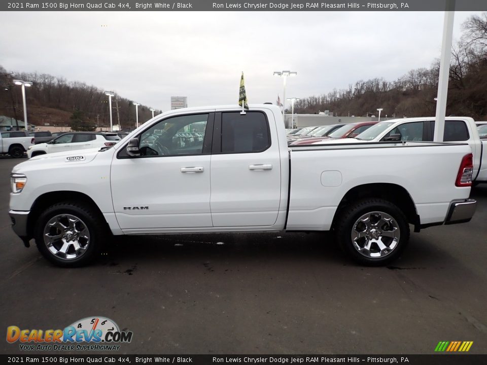 Bright White 2021 Ram 1500 Big Horn Quad Cab 4x4 Photo #2