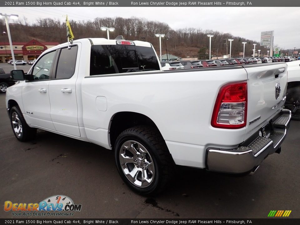 2021 Ram 1500 Big Horn Quad Cab 4x4 Bright White / Black Photo #3